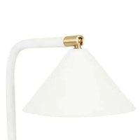 Easton Horizon Desk Lamp with white marble base and adjustable white metal shade