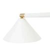 Easton Horizon Desk Lamp with white marble base and white metal tapered shade
