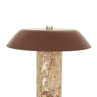 GlobeWest Easton Luna Table Lamp - Brown Marble - Brunette