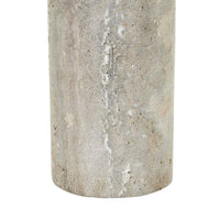 GlobeWest Easton Luna Table Lamp - Mocha Travertine - Pewter