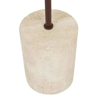 Base of Easton Marquee Floor Lamp made of natural travertine stone