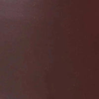 Easton Marquee Floor Lamp with natural travertine base and matt iron burgundy shade.