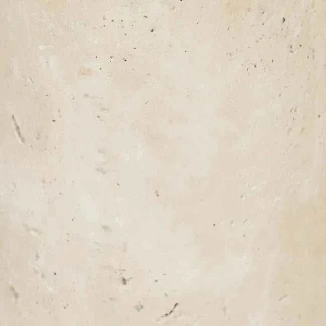 Easton Marquee Floor Lamp with natural travertine base and burgundy metal shade, modern and sophisticated design