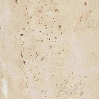 Easton Marquee Floor Lamp with natural travertine base and matt ivory metal frame for modern elegant lighting