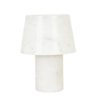 GlobeWest Easton Marble Table Lamp - White/White