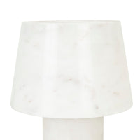 GlobeWest Easton Marble Table Lamp - White/White