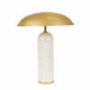 Globe West Lamps Globe West Easton Tilt Table Lamp - White Marble / Matt Brass