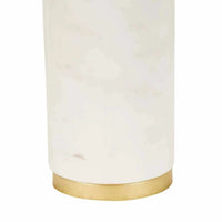 Globe West Lamps Globe West Easton Tilt Table Lamp - White Marble / Matt Brass