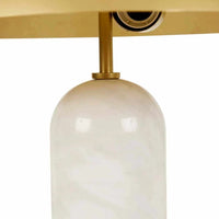 Globe West Lamps Globe West Easton Tilt Table Lamp - White Marble / Matt Brass