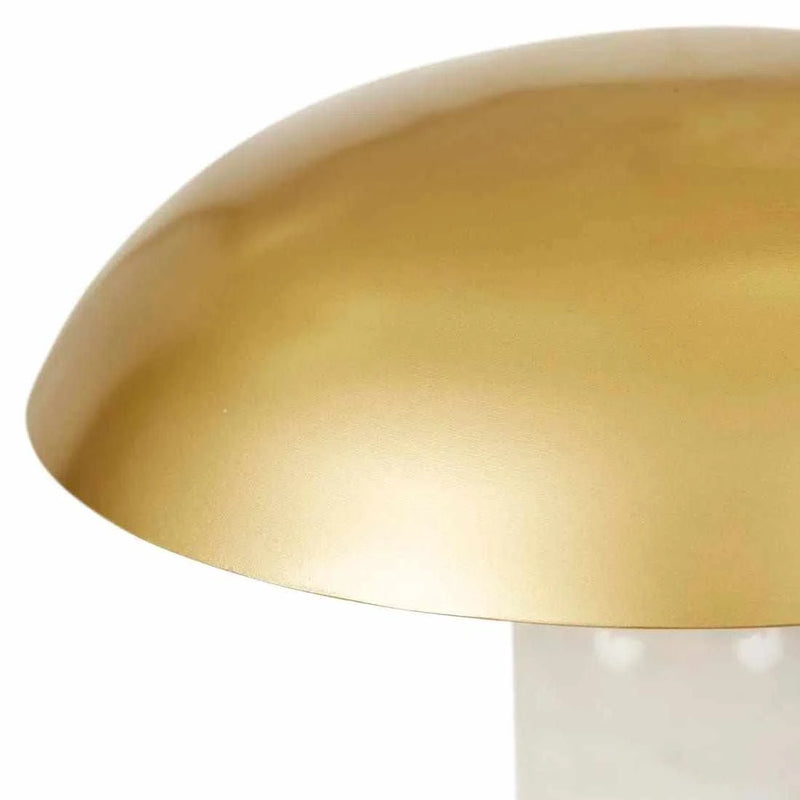 Globe West Lamps Globe West Easton Tilt Table Lamp - White Marble / Matt Brass