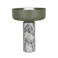 GlobeWest Elio Canyon Table Lamp - Steel Marble - Ash