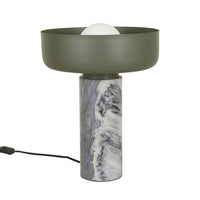 GlobeWest Elio Canyon Table Lamp - Steel Marble - Ash