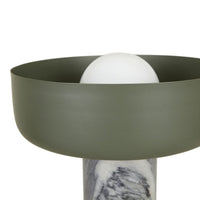 GlobeWest Elio Canyon Table Lamp - Steel Marble - Ash