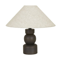 GlobeWest Elio Elfin Table Lamp - Umber - Linen