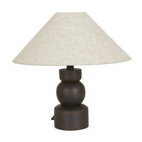 GlobeWest Elio Elfin Table Lamp - Umber - Linen