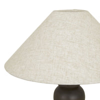 GlobeWest Elio Elfin Table Lamp - Umber - Linen