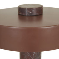 GlobeWest Elio Revolve Table Lamp - Maroon Marble - Burgundy