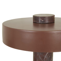 GlobeWest Elio Revolve Table Lamp - Maroon Marble - Burgundy