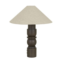GlobeWest Elio Zemi Table Lamp - Umber - Linen