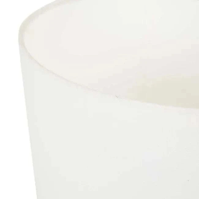 GlobeWest Emery Bodhi table lamp with dune unglazed ceramic base and linen sand shade