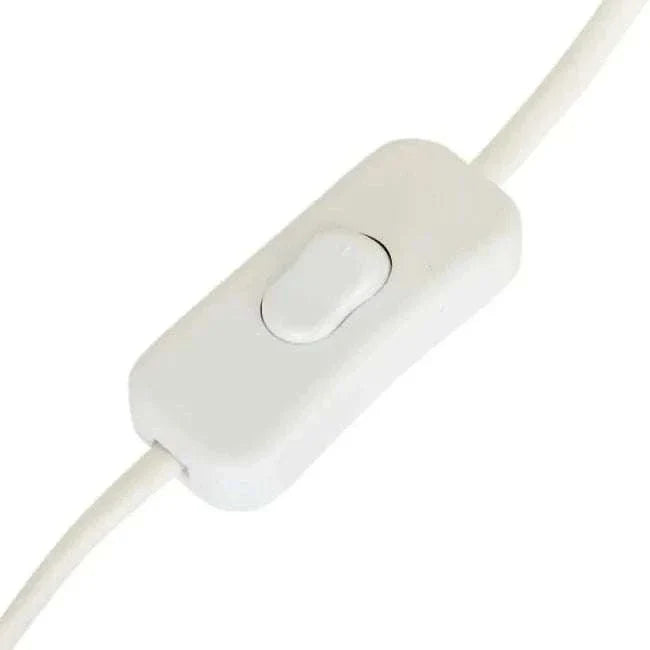 White PVC cordline switch for GlobeWest Emery Bodhi Table Lamp