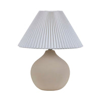 GlobeWest Lorne Ball Table Lamp - Nude Sand/White
