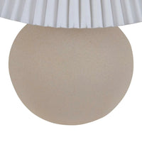 GlobeWest Lorne Ball Table Lamp - Nude Sand/White
