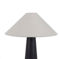 GlobeWest Lorne Canopy Table Lamp - Matt Black/Oatmeal