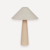 GlobeWest Lorne Canopy Table Lamp - Matt Sand/Oatmeal