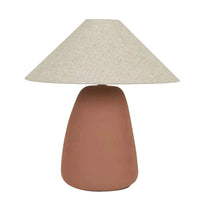 Globe West Lamps Globe West Lorne Pebble Table Lamp - Terracotta/Oat