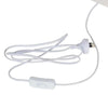 White plastic cord with cordline switch and plug for GlobeWest Lorne Pebble Table Lamp