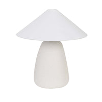 GlobeWest Lorne Pebble Table Lamp - White Sand - Ivory