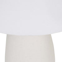 GlobeWest Lorne Pebble Table Lamp - White Sand - Ivory