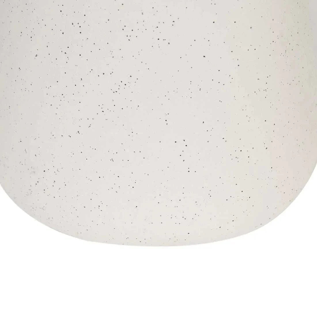 Close-up of the GlobeWest Lorne Pebble Table Lamp base with white sand matte ceramic finish and subtle speckled texture