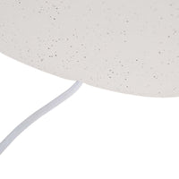 GlobeWest Lorne Pebble Table Lamp - White Sand - Ivory