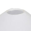 Close-up of GlobeWest Lorne Pebble Table Lamp white sand cotton linen shade top detail