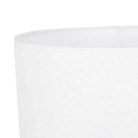 GlobeWest Lorne Post Table Lamp with light grey ceramic base and ivory fabric shade for elegant soft lighting