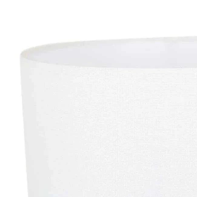 GlobeWest Lorne Post Table Lamp with light grey ceramic base and ivory fabric shade for elegant soft lighting
