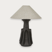 GlobeWest Lorne Ridge Table Lamp - Onyx - Oatmeal