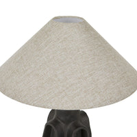 GlobeWest Lorne Ridge Table Lamp - Onyx - Oatmeal