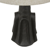 GlobeWest Lorne Ridge Table Lamp - Onyx - Oatmeal