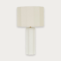 GlobeWest Lorne Retreat Table Lamp - Coconut - Linen