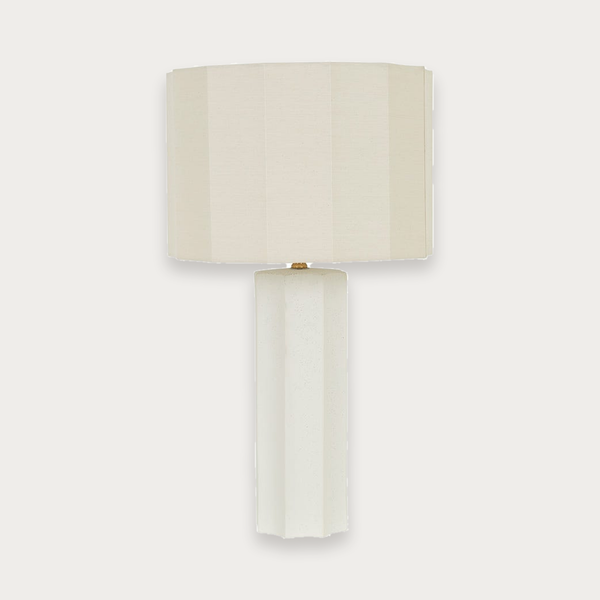 GlobeWest Lorne Retreat Table Lamp - Coconut - Linen