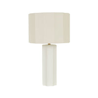 GlobeWest Lorne Retreat Table Lamp - Coconut - Linen