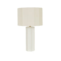 GlobeWest Lorne Retreat Table Lamp - Coconut - Linen
