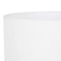 GlobeWest Lorne Roan Table Lamp with white sand ceramic base and ivory cotton linen shade.