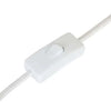 White fabric cord switch for GlobeWest Lorne Roan Table Lamp with easy cordline control