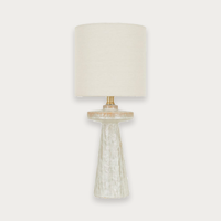 GlobeWest Lorne Sierra Table Lamp - Buff - Linen