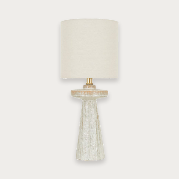 GlobeWest Lorne Sierra Table Lamp - Buff - Linen