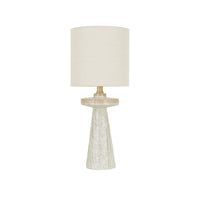 GlobeWest Lorne Sierra Table Lamp - Buff - Linen